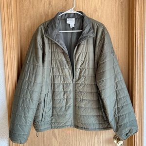 Ducks Unlimited Olive Green Quilted Puffer Jacket